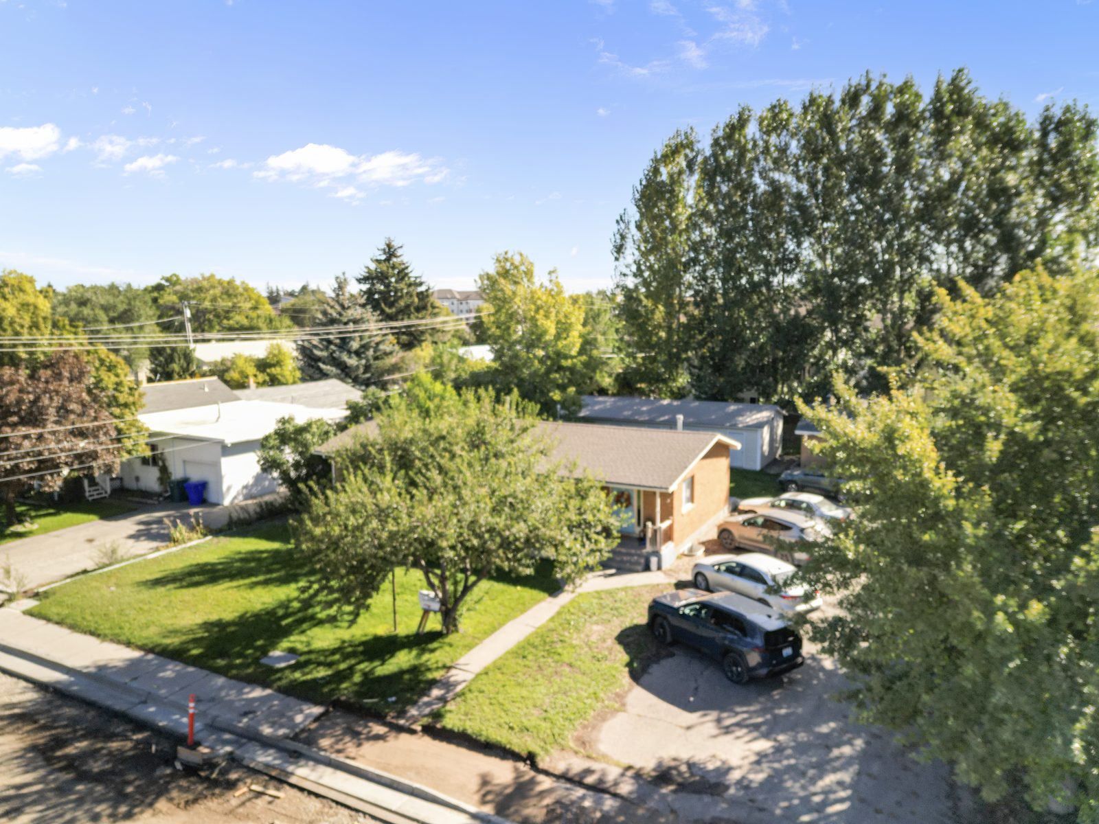 Front of the property from above