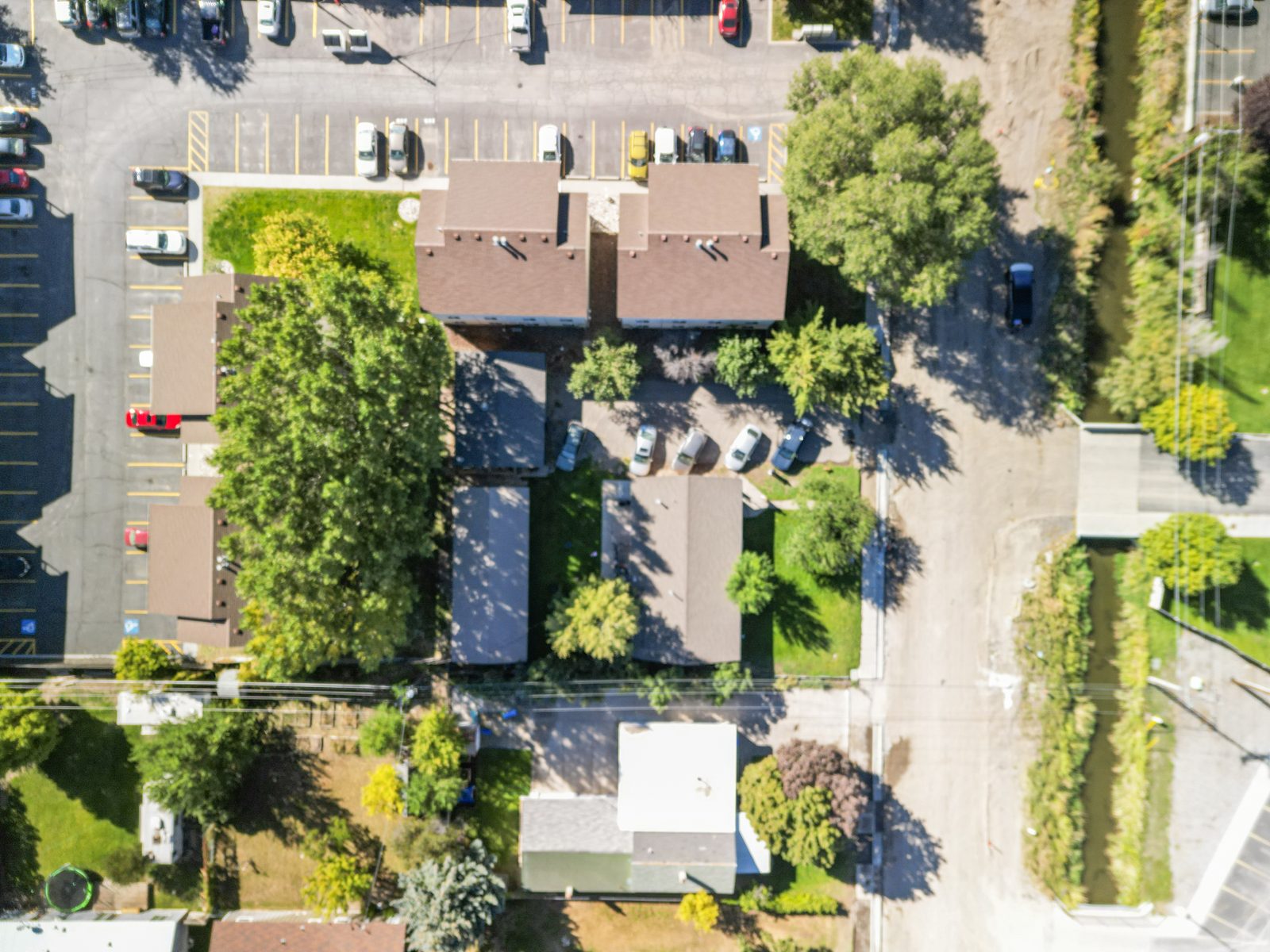 Overhead view of the block